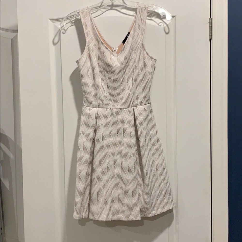 Aqua off white dress